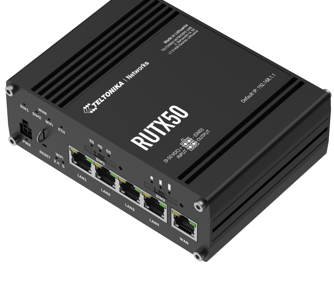 Teltonika RUTX50 eSIM 5G industrial router